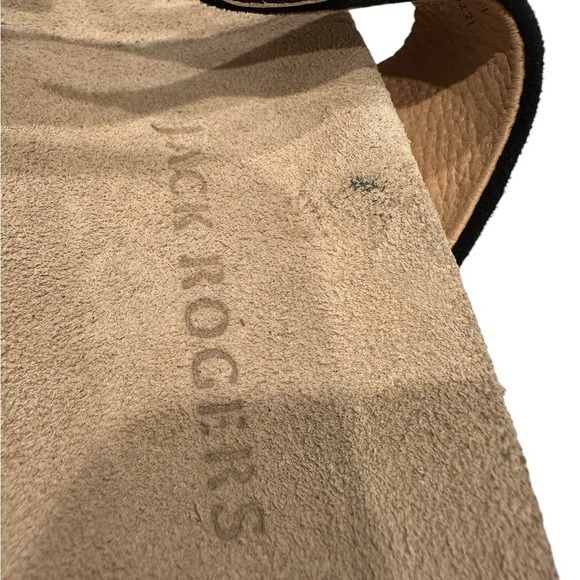 Jack Rogers Black & Natural Double-Knot Monica Suede Sandals Size 8.5 - Picture 8 of 10